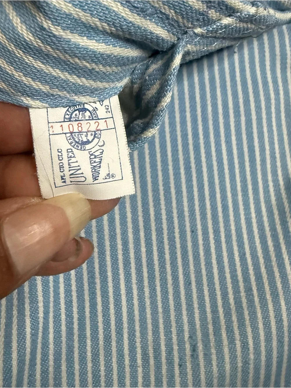 OshKosh B’gosh Light Blue Denim Pinstripe Overalls